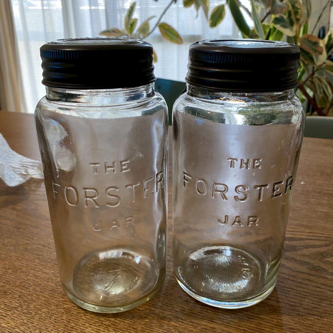 ドルトン社製　レア*FORSTER ガラスジャー 中型 2個セット