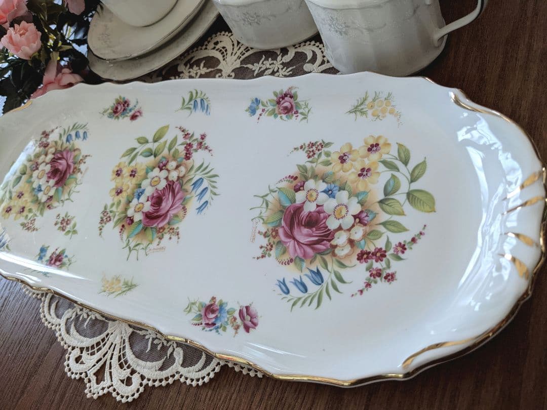 お値下げ✾ハマースレイ 英国王室御用達 　　　　　希少ロングプレート✾