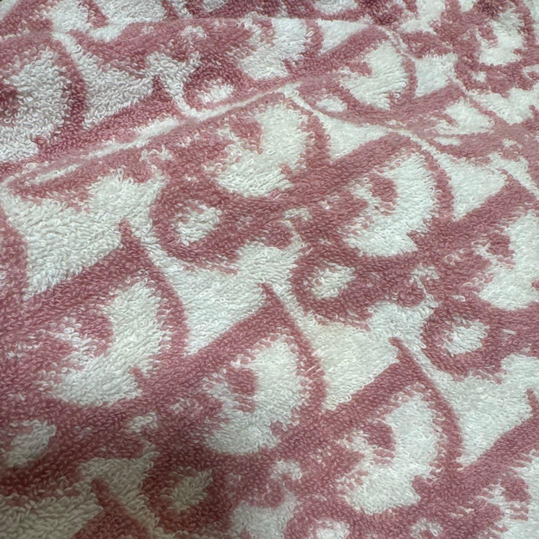 クリスチャン ディオール トロッター 巾着 ポーチ パイル地 タオル ピンク