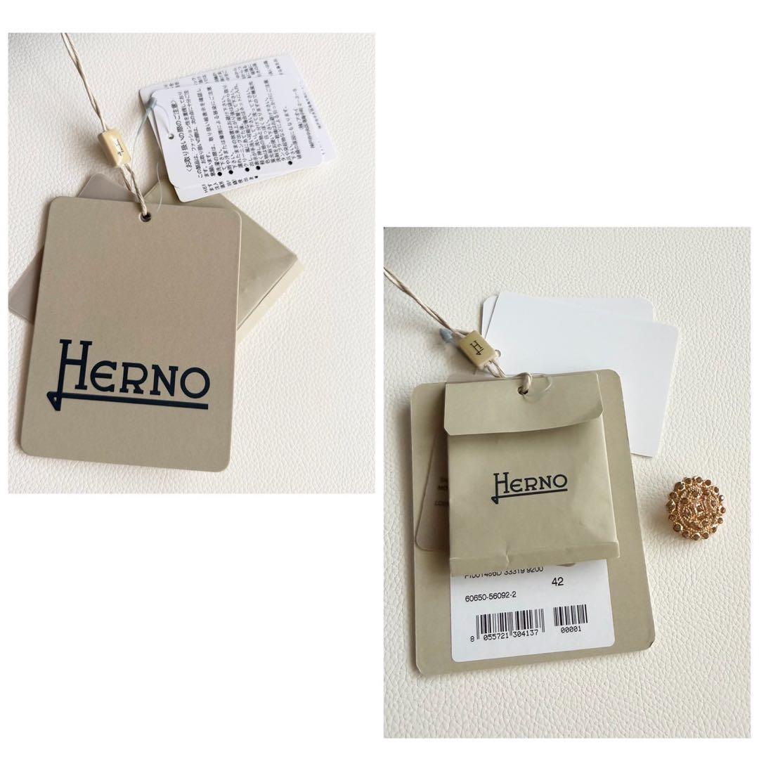 ◾️新品タグ付　HERNO ヘルノ 定価20万以上　ダウン ツィード　ドッキング