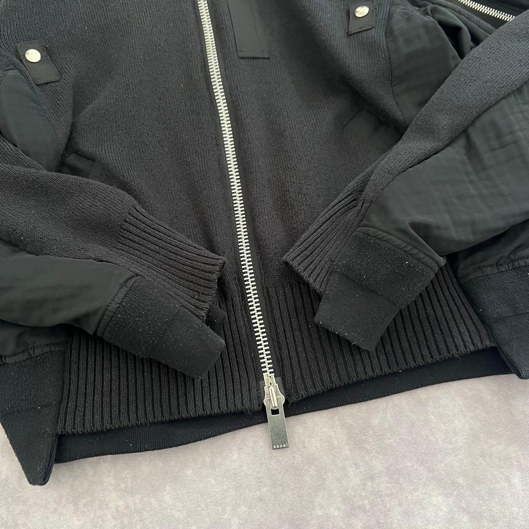 sacai 19AW MA-1 ドッキングジャケット オールブラック 希少