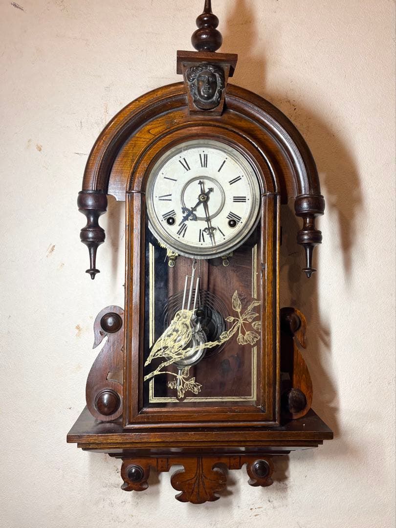 涙の雫　柱時計　古時計　振り子　ゼンマイ　ボンボン　レトロ　精工舎　ユンハンス