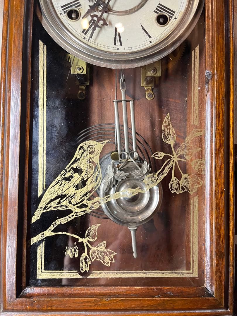 涙の雫　柱時計　古時計　振り子　ゼンマイ　ボンボン　レトロ　精工舎　ユンハンス