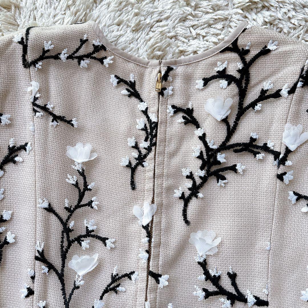 SEVEN TEN セブンテン バイ ミホカワヒト　ツイード　刺繍トップス　M