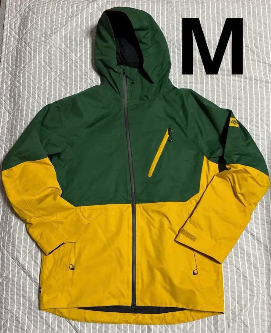 686 スノーボードウェアジャケット　ほぼ新品　緑黄