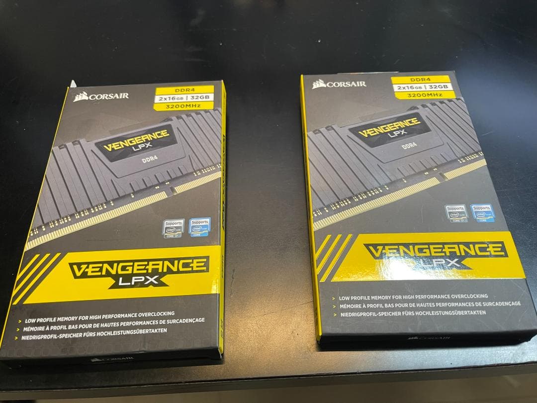 W*D様 2個セット メモリ コルセア 32GB DDR4 3200MHz