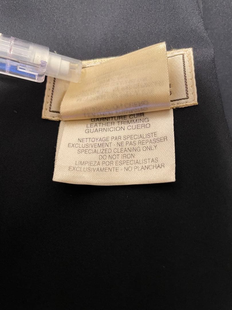 エルメス　レザー チンストラップ コットン ステンカラーコート　サイズ50