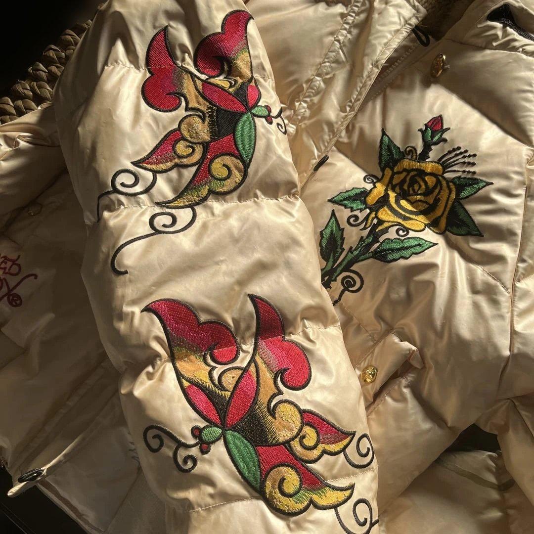 激レアEd Hardy ダウンジャケット　染み抜きクリーニング代値下げ済み