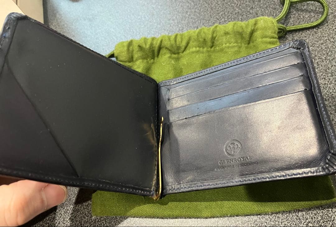 GLEN マネークリップ ダークブルー