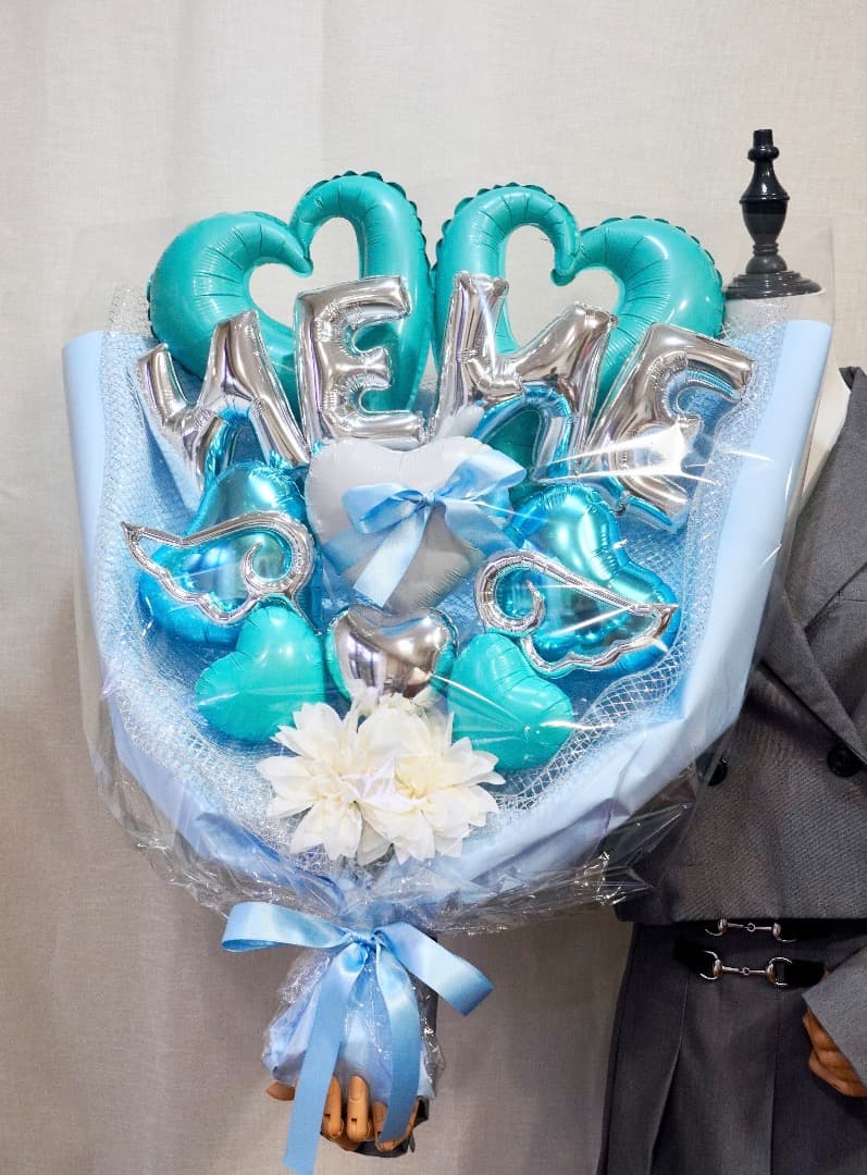 ご購入前に文字をご連絡下さい⭐︎Nameバルーン（水色）BIGサイズ！卒業