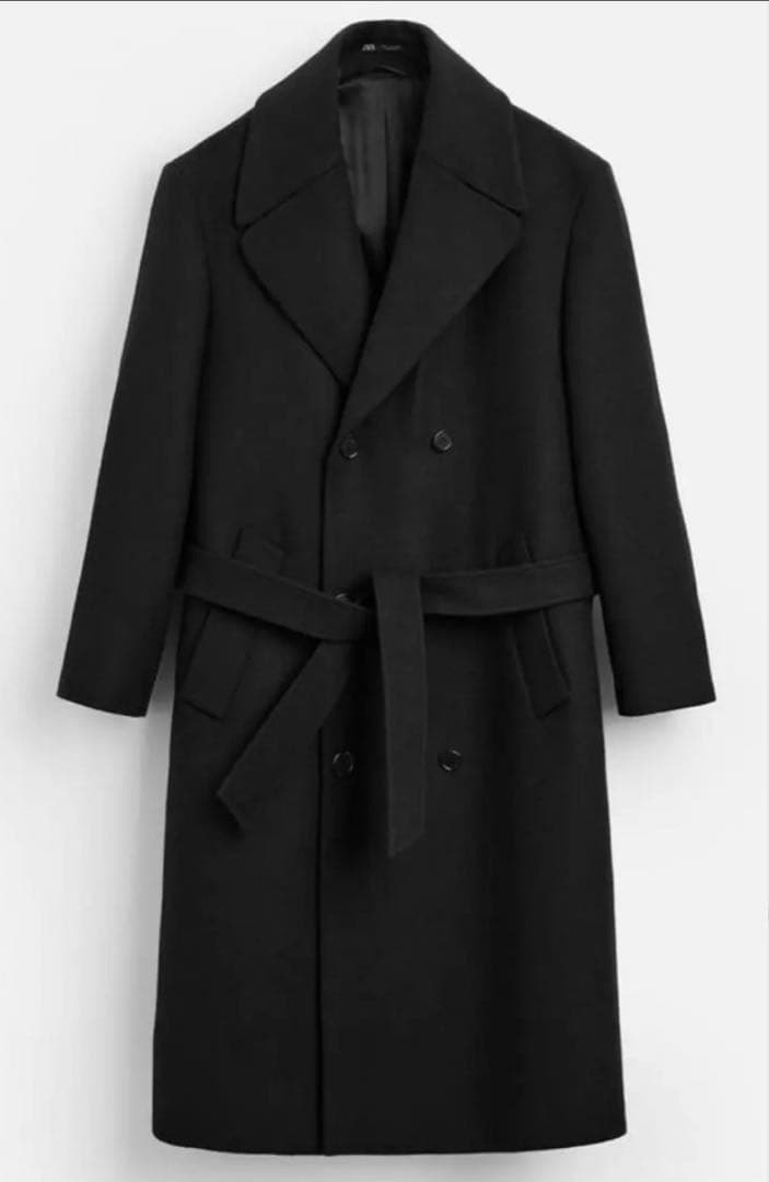 ZARA　ザラ　コート　メンズ　ブラック　新品　未使用