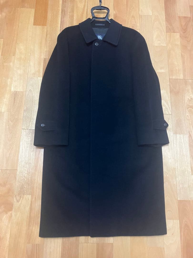 バーバリー　ロンドン　カシミヤアンゴラ　ステンカラーコート　ブラック