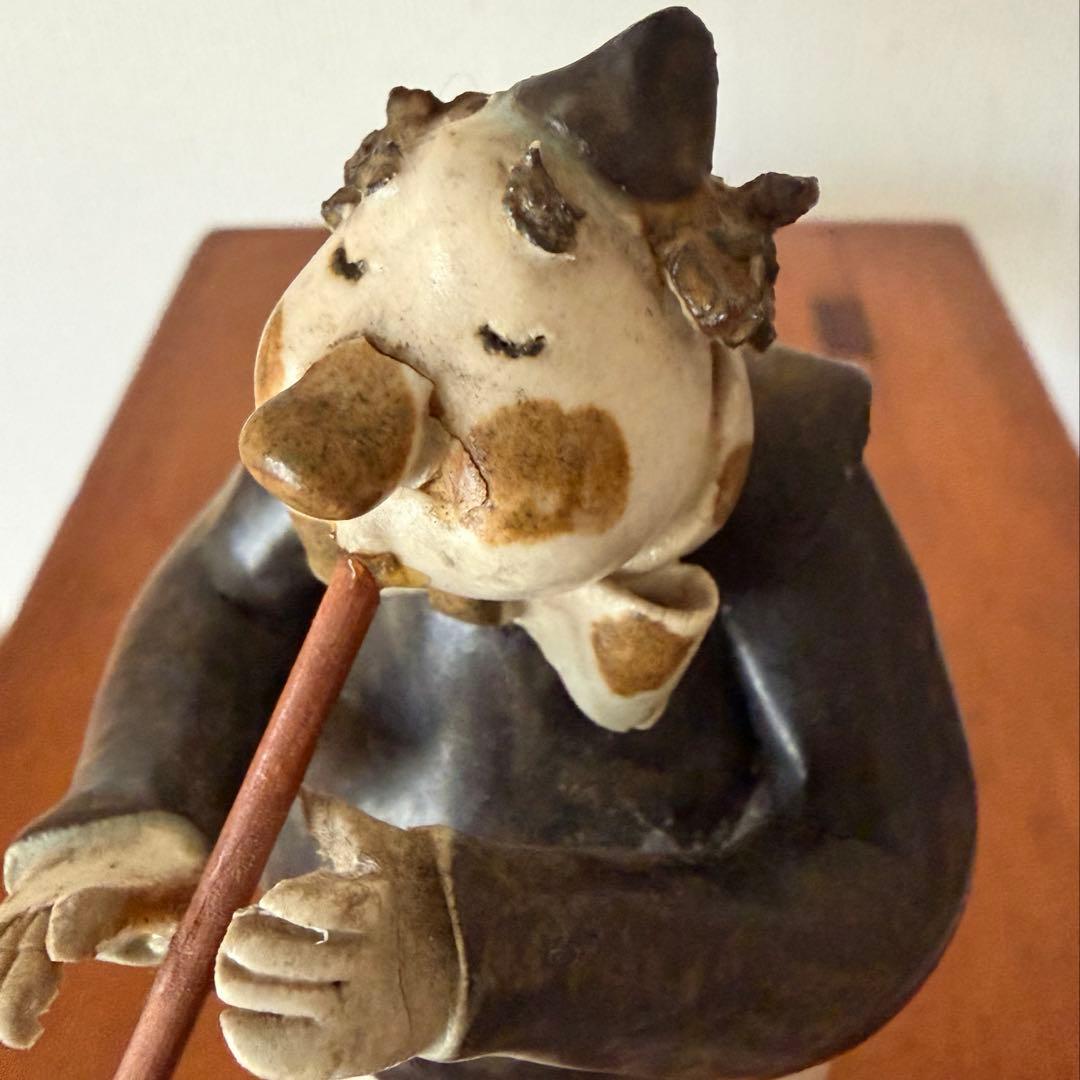 陶器の人形 2人の音楽家