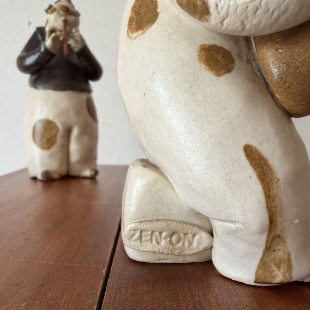 陶器の人形 2人の音楽家