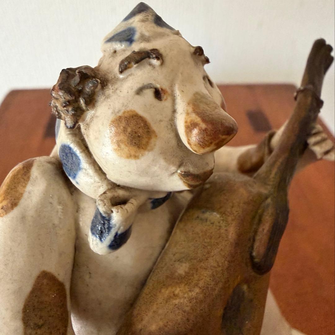 陶器の人形 2人の音楽家