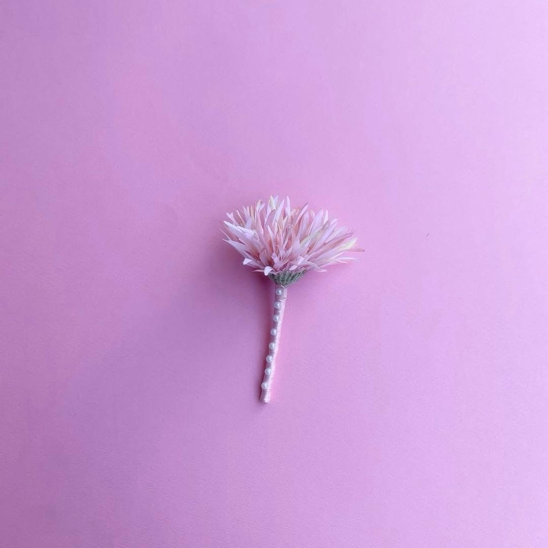 【美品】アーティフィシャルフラワー　ブーケ＆ブートニア＆ヘアパーツセット