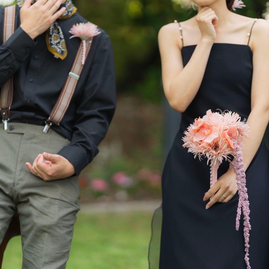 【美品】アーティフィシャルフラワー　ブーケ＆ブートニア＆ヘアパーツセット