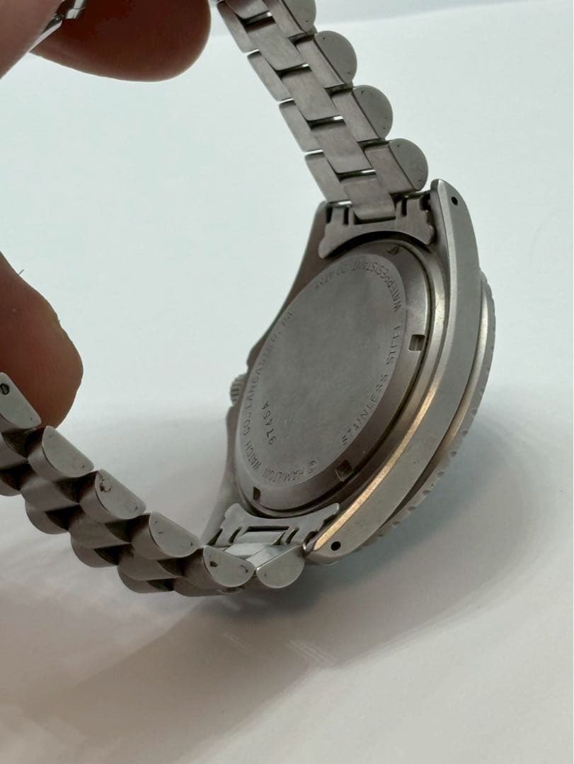 ハミルトン 腕時計　カーキ サブ クオーツ ブラック文字盤 ミリタリー