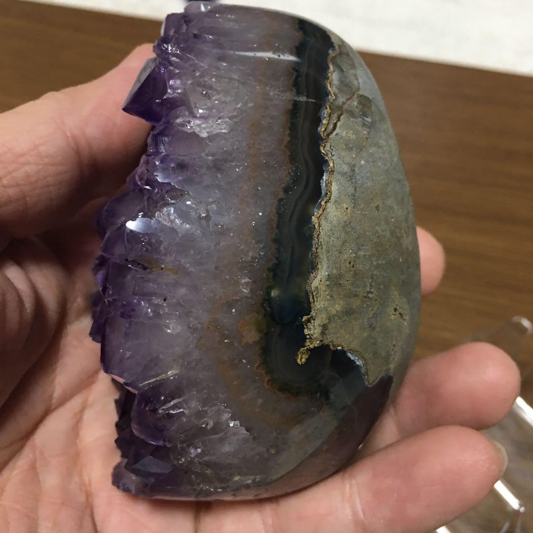 新品　高品質アメジストクラスター原石（恐竜の卵幸運水晶收藏品）送料無料