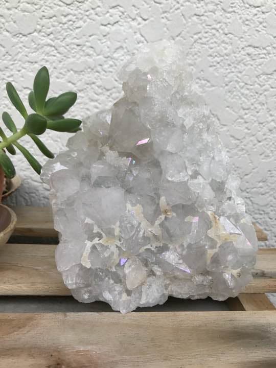 ★大幅お値下げ中★レアアイテム！イリデッセント水晶 (インド産) 虹がたくさん♪