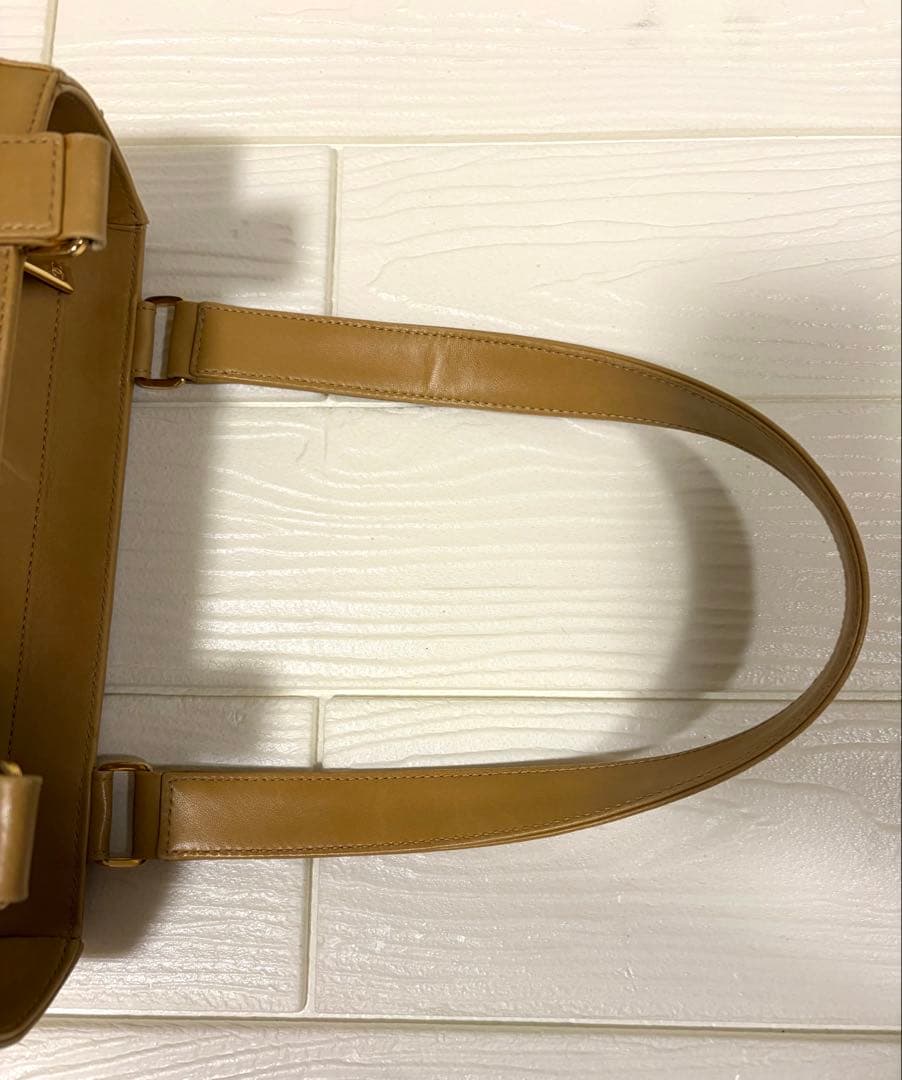 CHANEL ベージュ トートバッグ　チョコバー　カーフスキン