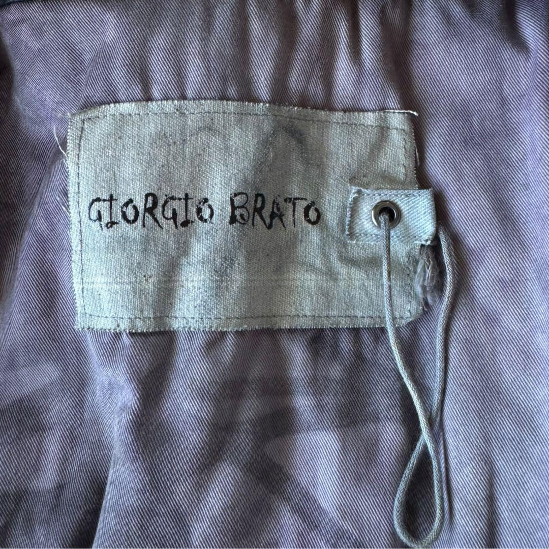 ジャケット・アウター Giorgio Brato Silk Leather Riders Jacket