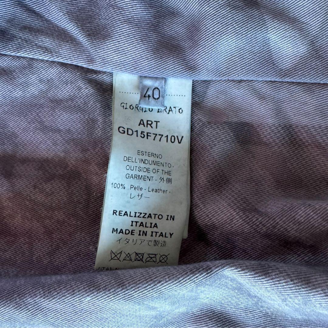 ジャケット・アウター Giorgio Brato Silk Leather Riders Jacket