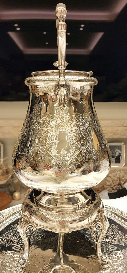 純銀P シルバープレート ケトル ポット ヴィクトリアン シルバー アンティーク