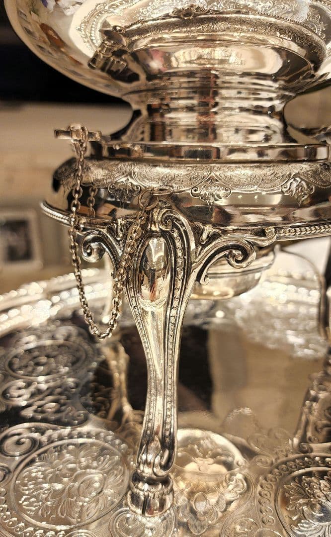 純銀P シルバープレート ケトル ポット ヴィクトリアン シルバー アンティーク