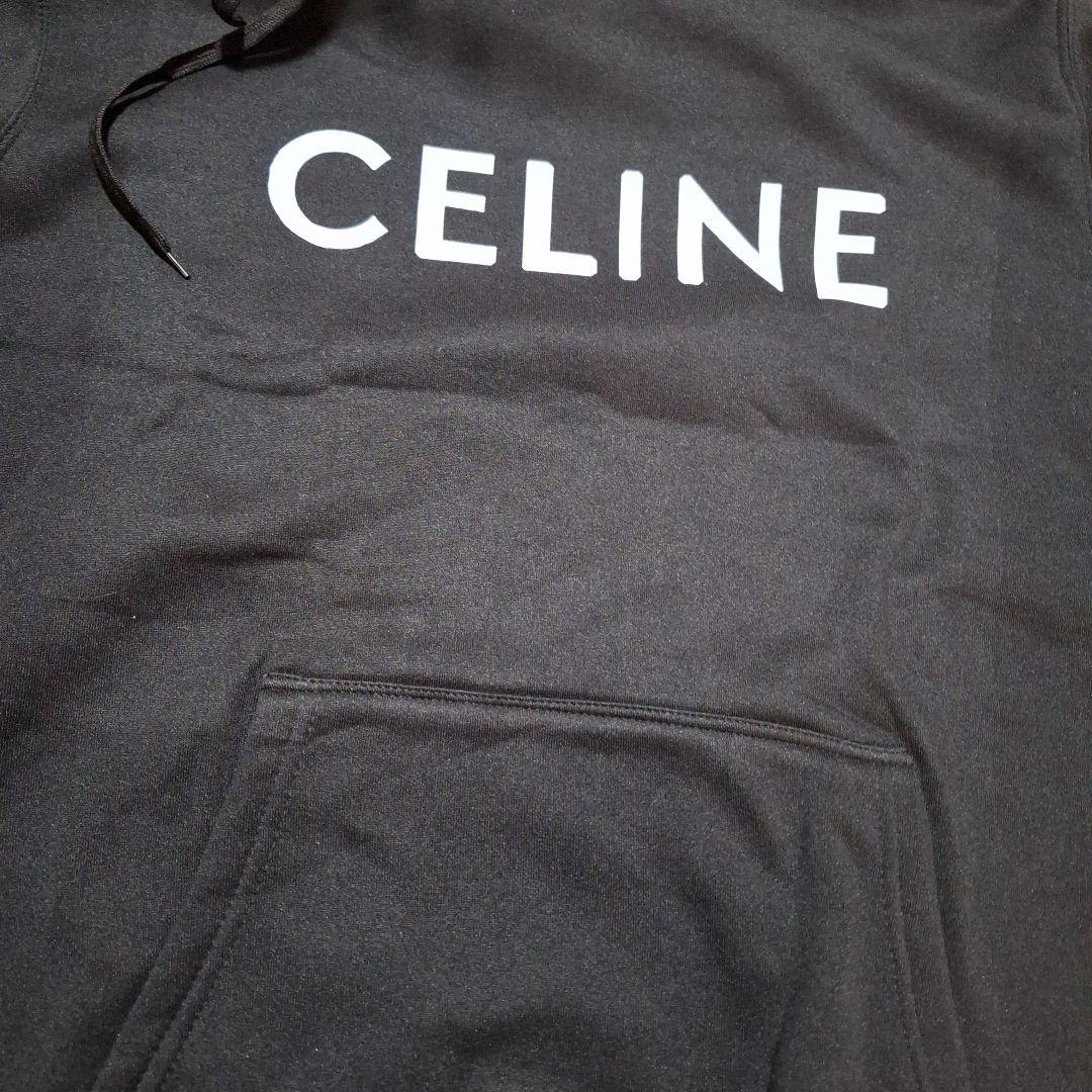 【CELINE 】 セリーヌロゴパーカー ブラック　XL 新品