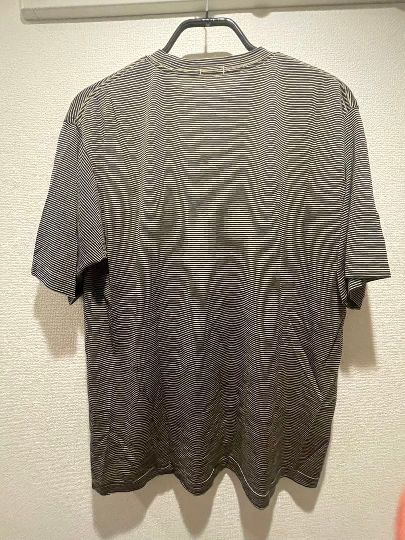 COMOLI 23SSサマーウール 半袖 BORDER サイズ2