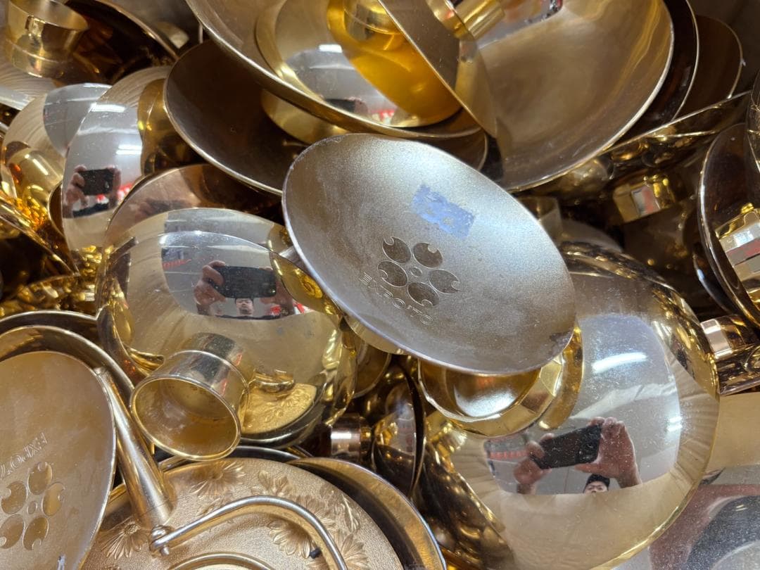 【ジャンク品】金杯まとめ売り 24KGP 金メッキ 総重量約12.65kg