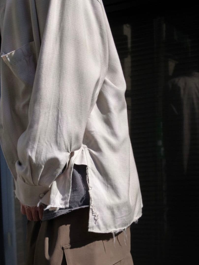 ANCELLM OMBRECHECK SHIRT ピンク サイズ2 25SS