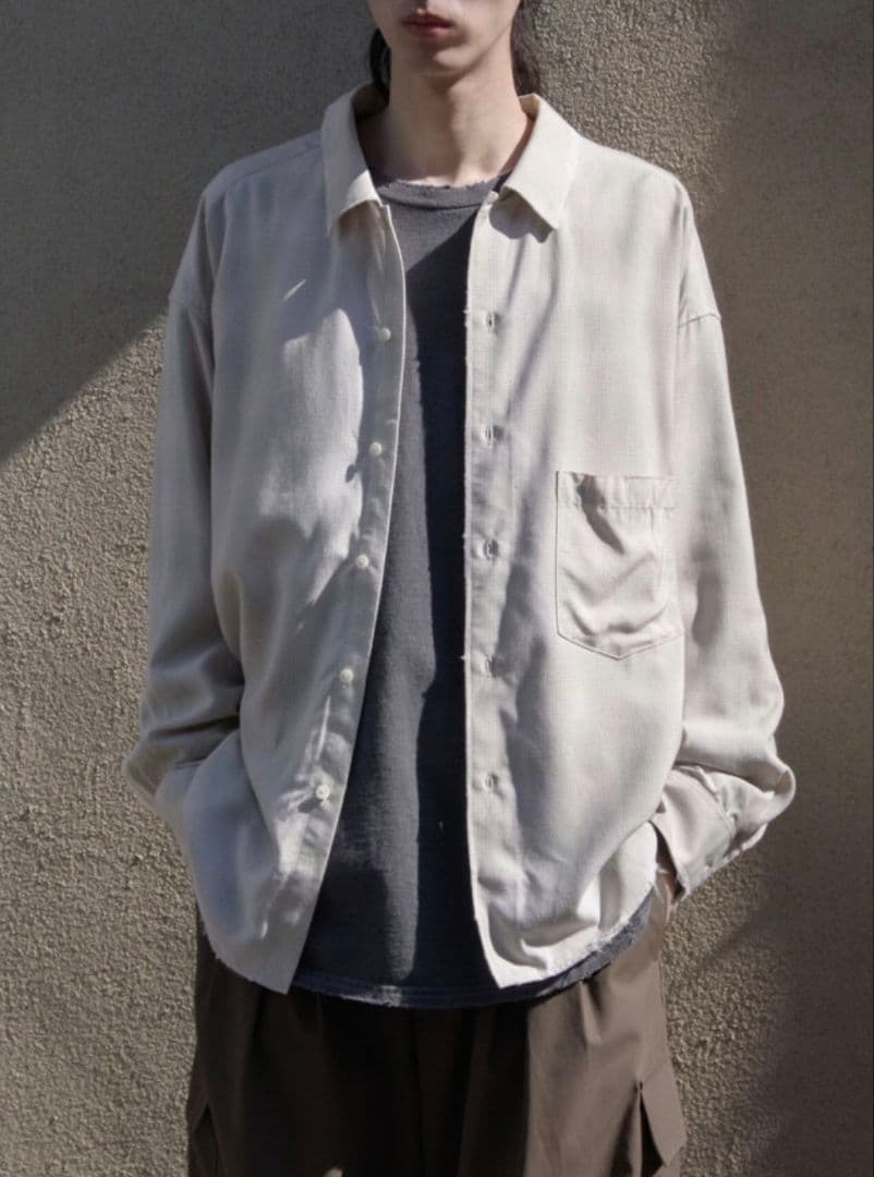 ANCELLM OMBRECHECK SHIRT ピンク サイズ2 25SS