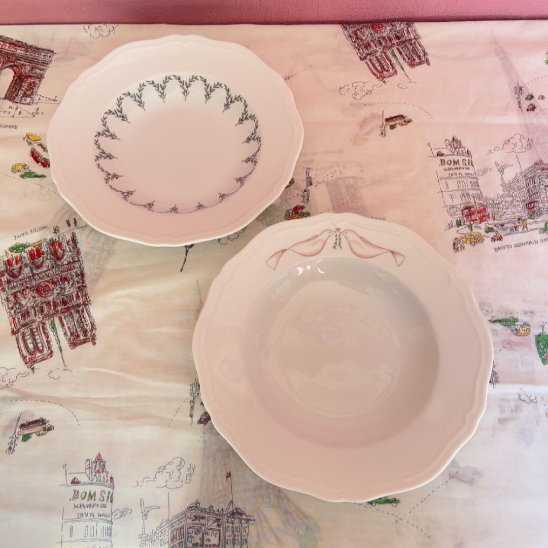 【廃盤】ミナペルホネン　リチャードジノリコラボプレート23.5cm2枚セット