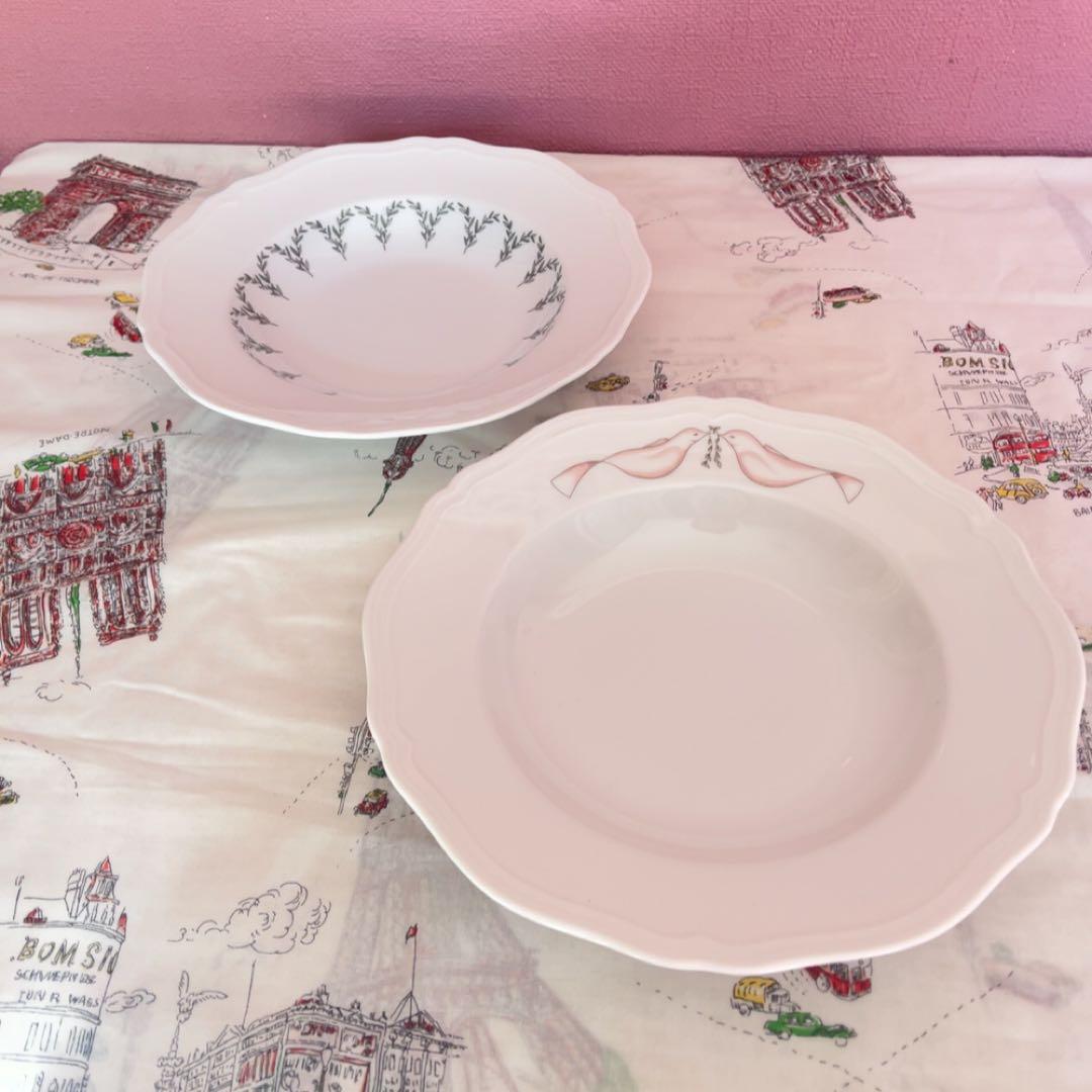 【廃盤】ミナペルホネン　リチャードジノリコラボプレート23.5cm2枚セット