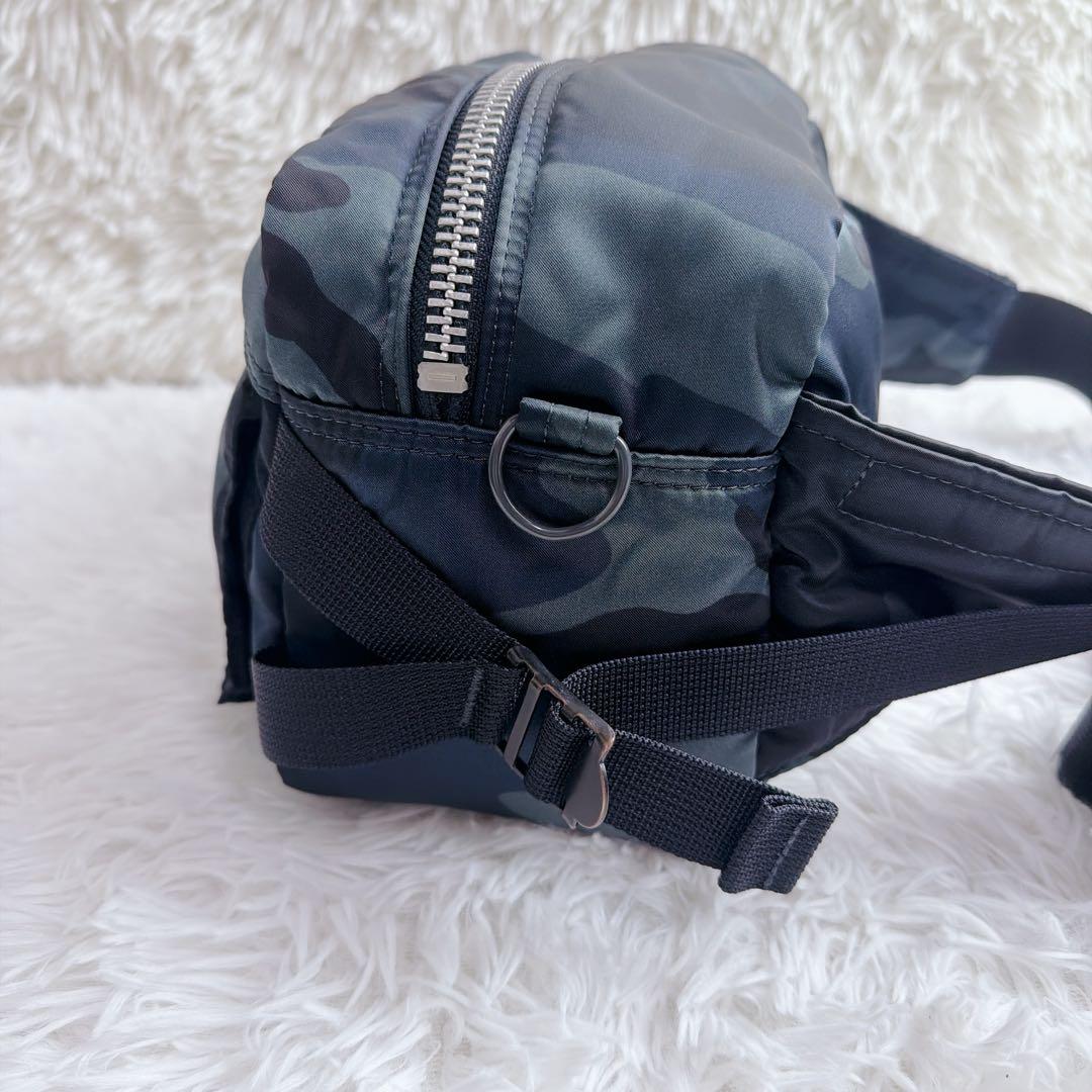 PORTER タンカー ボディ バッグ 30周年 迷彩 カモフラ ネイビー