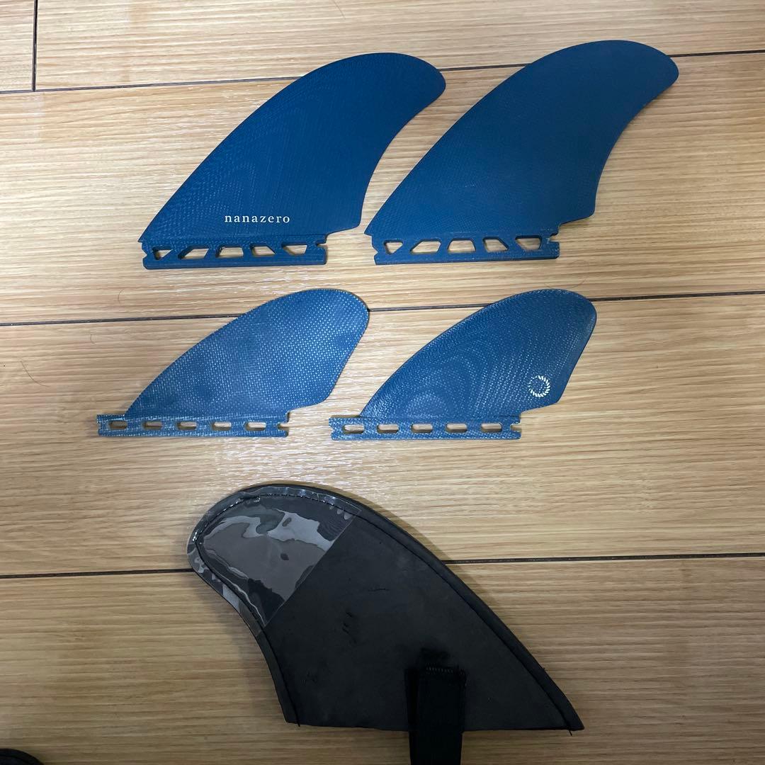 nanazero サーフボードフィン 4枚セット ダークブルー