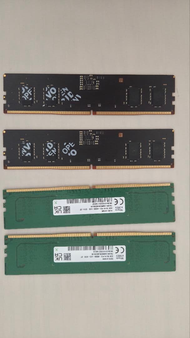 カ*ソ様 [美品]DDR5メモリ 32GB (8GB×4) 動作確認済み
