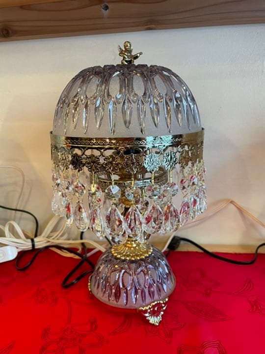 美品 イタリア 切子シャンデリア シャンデリアランプ アンティークランプ