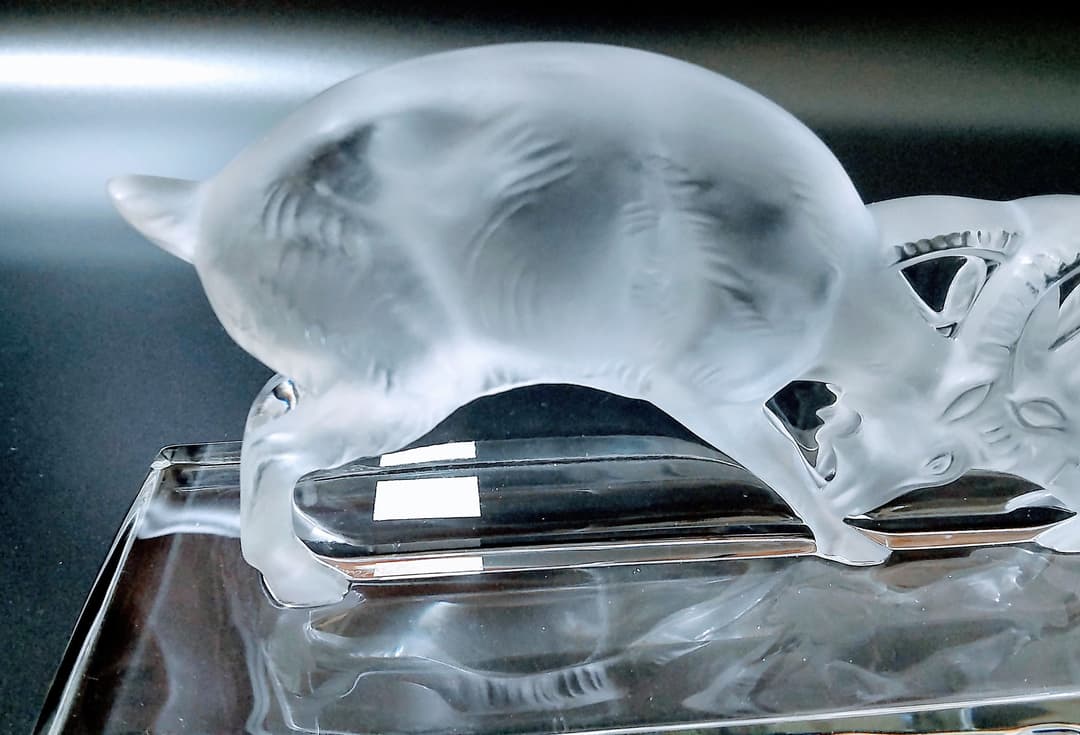 ラリック LALIQUE クリスタル 山羊 置物 オブジェ フィギュリン