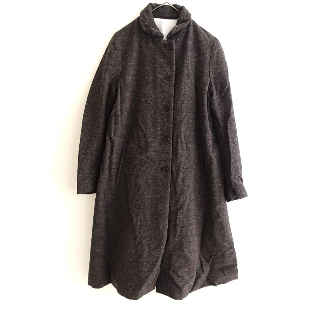 Bergfabel ロングコート　ブラウンミックス