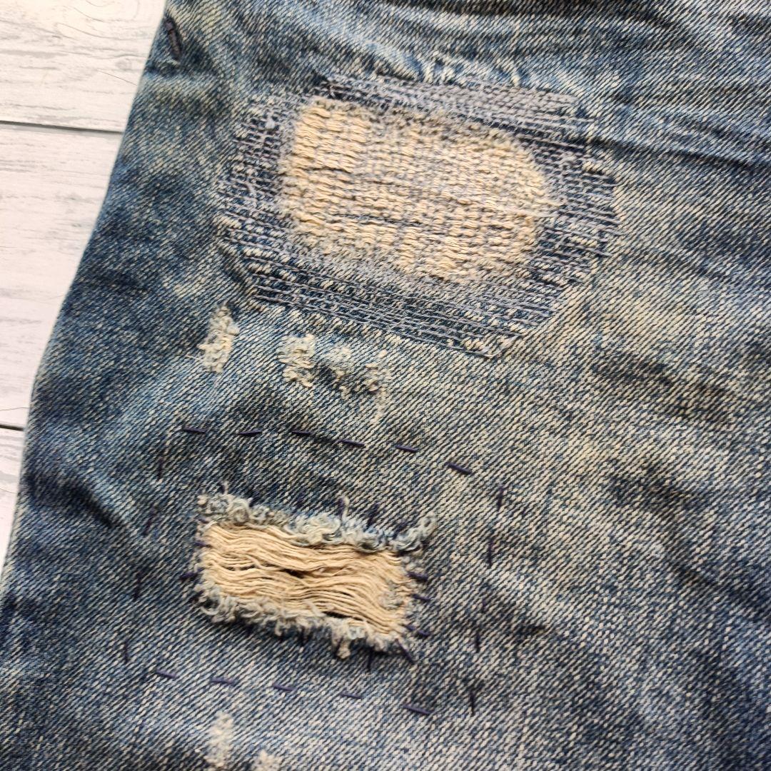 未使用級 レア ポロラルフローレン リペア加工 デニムパンツ タグ付き ジーンズ