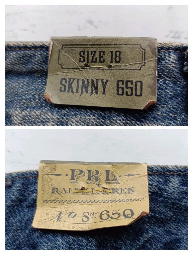 未使用級 レア ポロラルフローレン リペア加工 デニムパンツ タグ付き ジーンズ