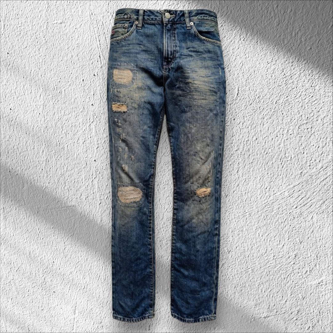 未使用級 レア ポロラルフローレン リペア加工 デニムパンツ タグ付き ジーンズ