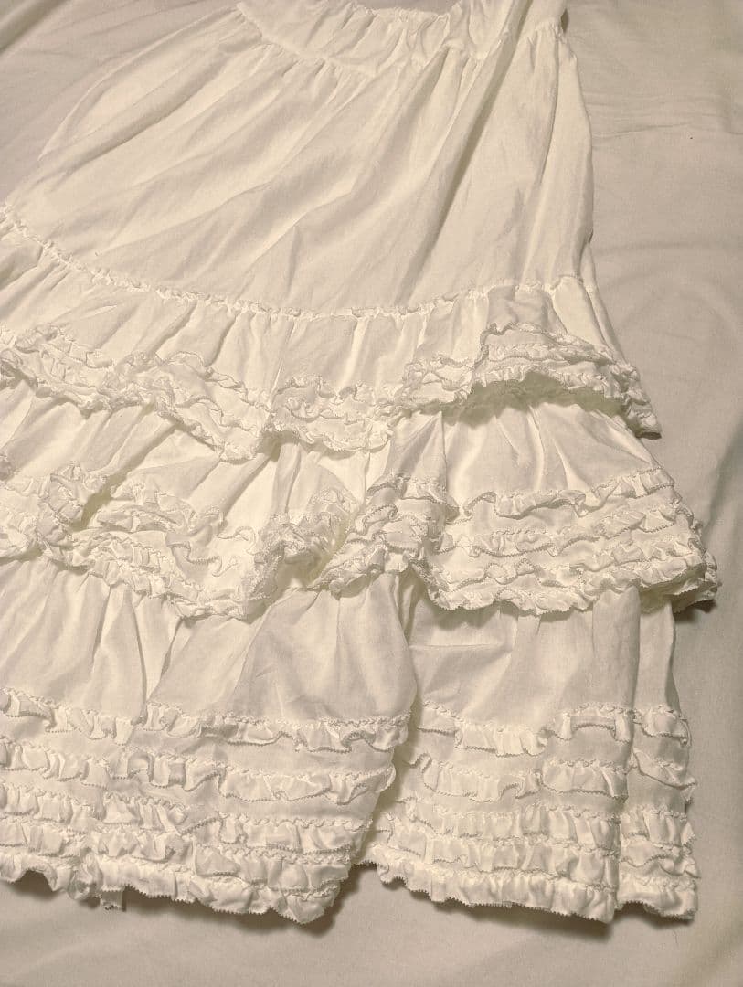 【タグ付き未使用】ピンクハウス　ダンガリー✕ローンフリルスカート