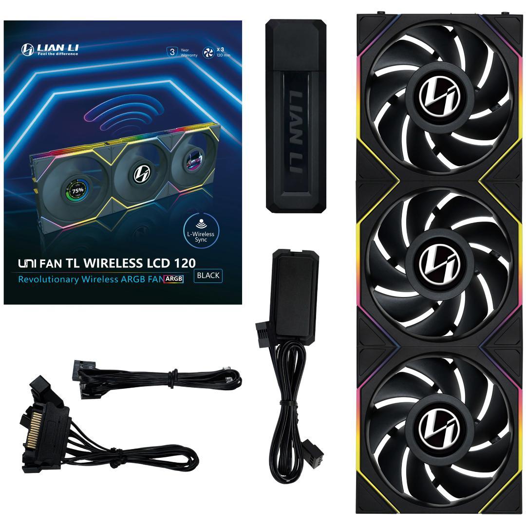 PC用ファン・クーラー LIANLI UNI FAN TL Wireless LCD 120 3Pack