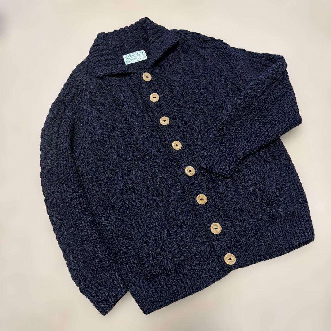 【美品】INVERALLANインバーアラン3Aネイビー メンズ M カーディガン
