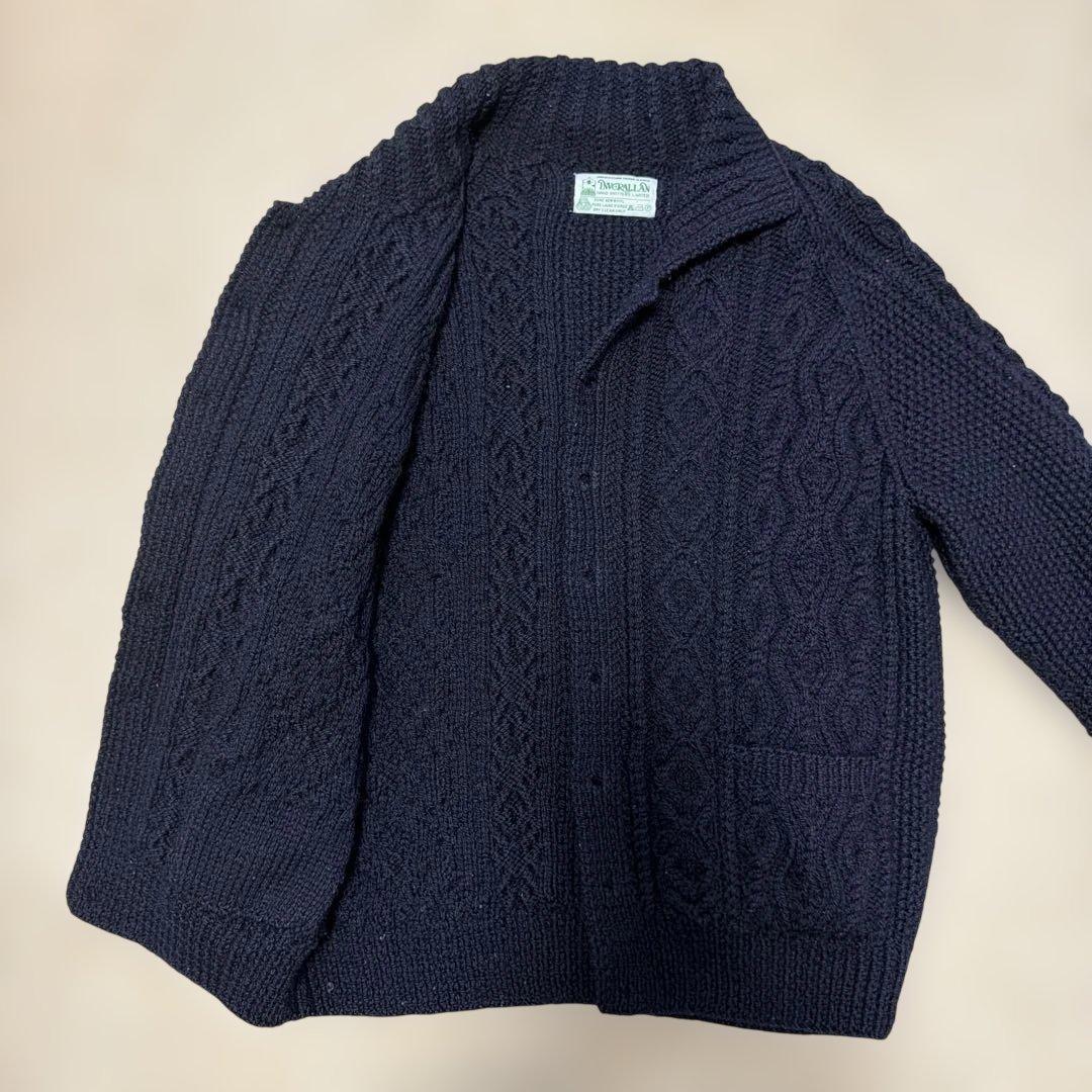 【美品】INVERALLANインバーアラン3Aネイビー メンズ M カーディガン