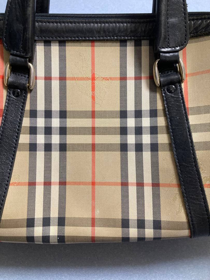 【BURBERRY バーバリー ボストンバッグ】　ノバチェック　ミニボストン